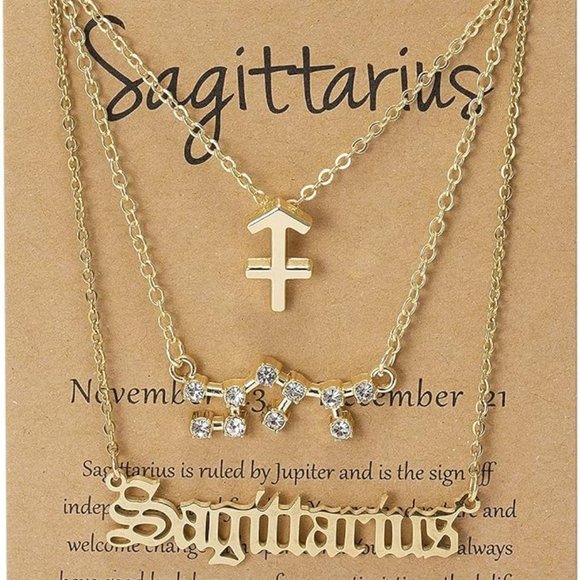 NWT Zodiac Necklace / Constellation Pendant  -SAGITTARIUS - Picture 1 of 1